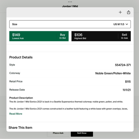 Nike Air Jordan One Sonic’s - Picture 7 of 8